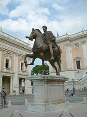 Reiterstatue des Mark Aurels am Kapitolsplatz (Piazza del Campidoglio)