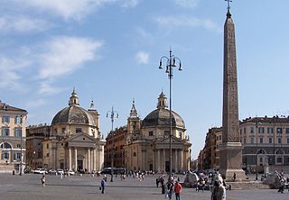 Piazza del Popolo, Santa Maria di Monte Santo und Santa Maria dei Miracoli
